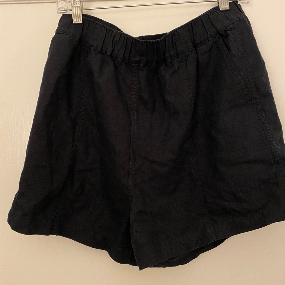 Unworn Madewell Black Linen Shorts